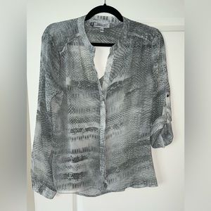 Jennifer Lopez semi sheer size M blouse